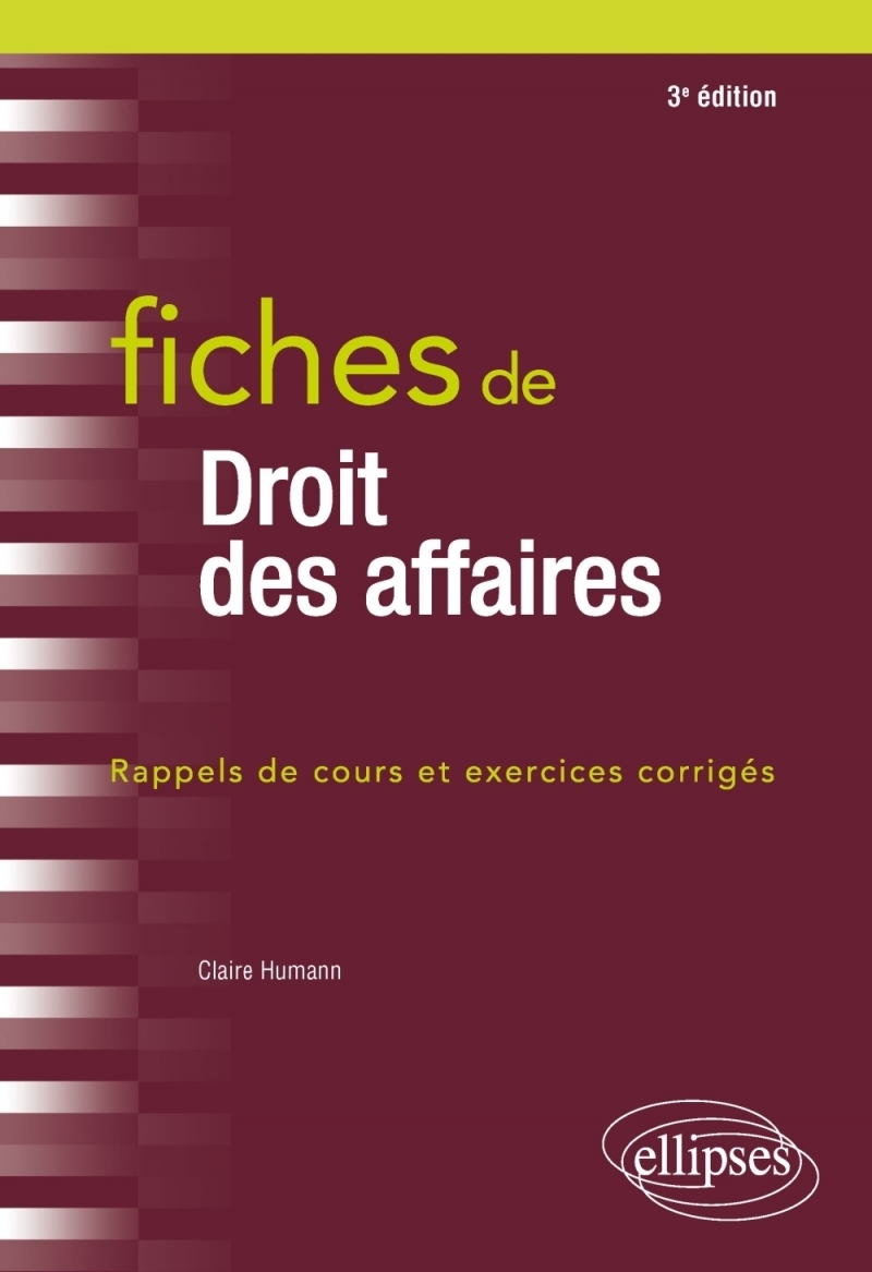 Fiches de droit des affaires - 3e édition