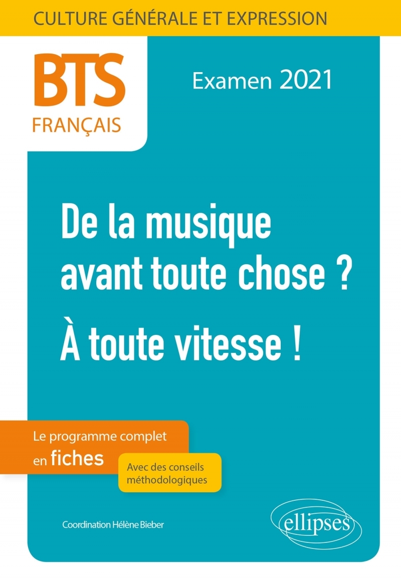 BTS Français - Culture générale et expression - 1. De la musique avant toute chose ? - 2. À toute vitesse ! - Examen 2021