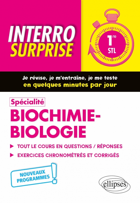 Spécialité Biochimie-biologie - Première STL - Nouveaux programmes