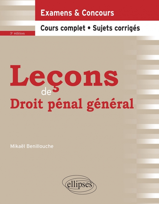 Leçons de Droit pénal général - 3e édition