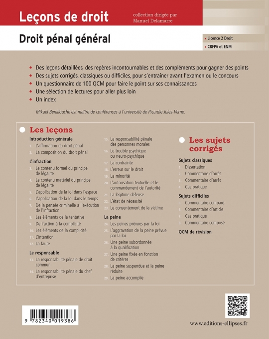 Leçons de Droit pénal général - 3e édition