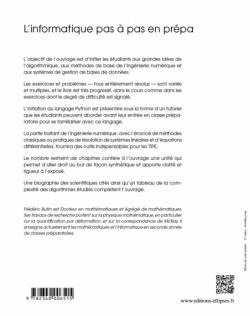 L’informatique pas à pas en prépa -  classes prépas 1re et 2e années - Cours et exercices corrigés