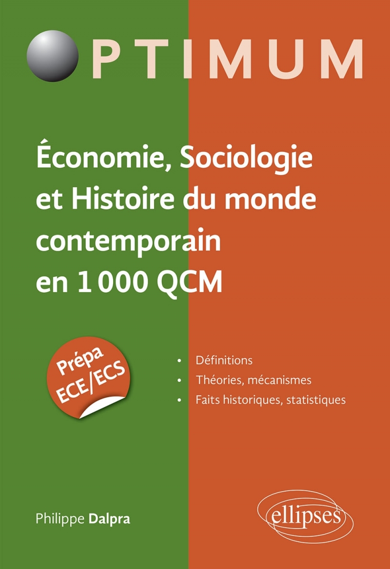 Économie, Sociologie et Histoire du monde contemporain en 1000 QCM. Prépa ECE/ECS