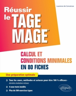 TAGE MAGE - sous-tests 2 et 4 Calcul et Conditions Minimales en 80 fiches