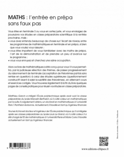 Maths : l'entrée en prépa sans faux pas - Cours et exercices corrigés pour apprivoiser les mathématiques des classes préparatoir