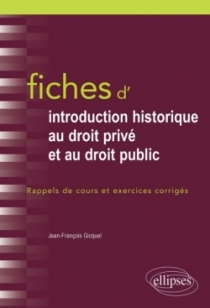 Fiches d'Introduction historique au droit privé et et au droit public