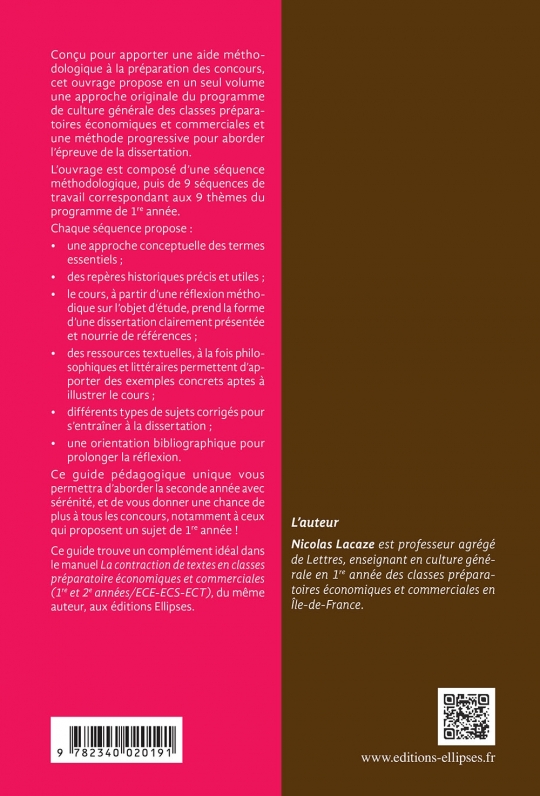 Le cours de culture générale en prépa - Première et deuxième années  / ECE-ECS-ECT