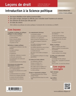 Leçons d'introduction à la Science politique - 3e édition
