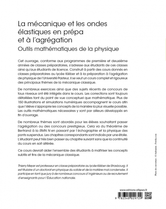 La mécanique et les ondes élastiques en prépa et à l'agrégation - Outils mathématiques de la physique - Compléments de cours X-E