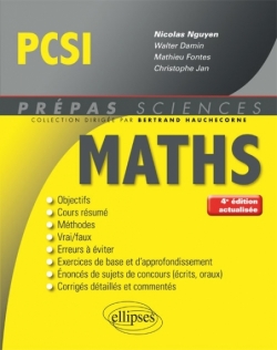 Mathématiques PCSI - 4e édition actualisée