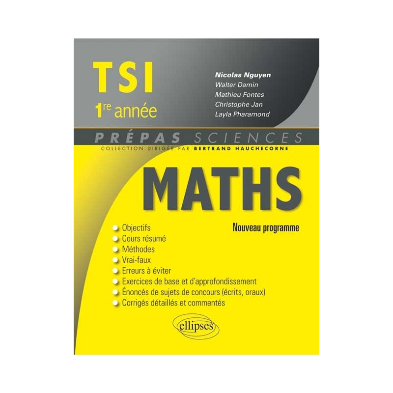 Mathématiques TSI-1 programme 2013