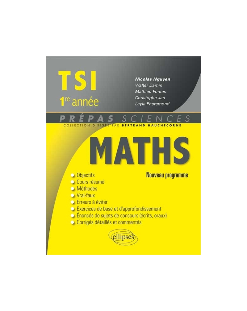 Mathématiques TSI-1 programme 2013