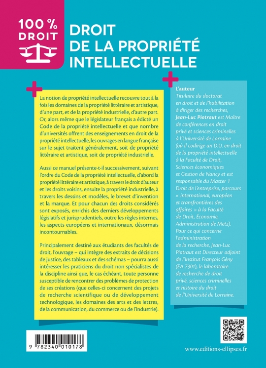 Droit de la propriété intellectuelle - 3e édition