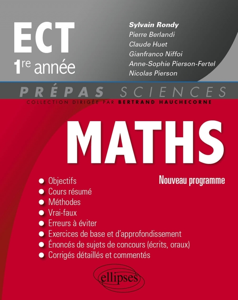 Mathématiques ECT 1re année - nouveau programme 2014