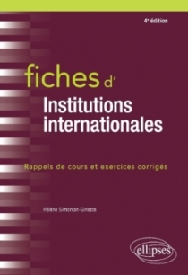 Fiches d'Institutions internationales - 4e édition