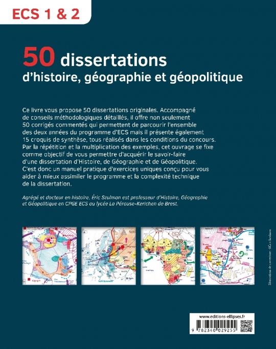 50 dissertations d'histoire, géographie et géopolitique - prépas ECS - sujets inédits