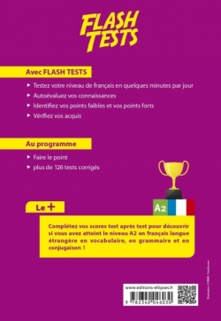 FLE (français langue étrangère). Flash Tests. A2. Testez votre niveau de français !