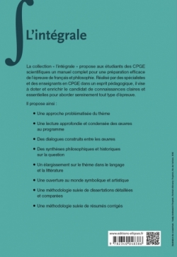 L'intégrale sur l'enfance. Epreuve de français/philosophie. Prépas scientifiques