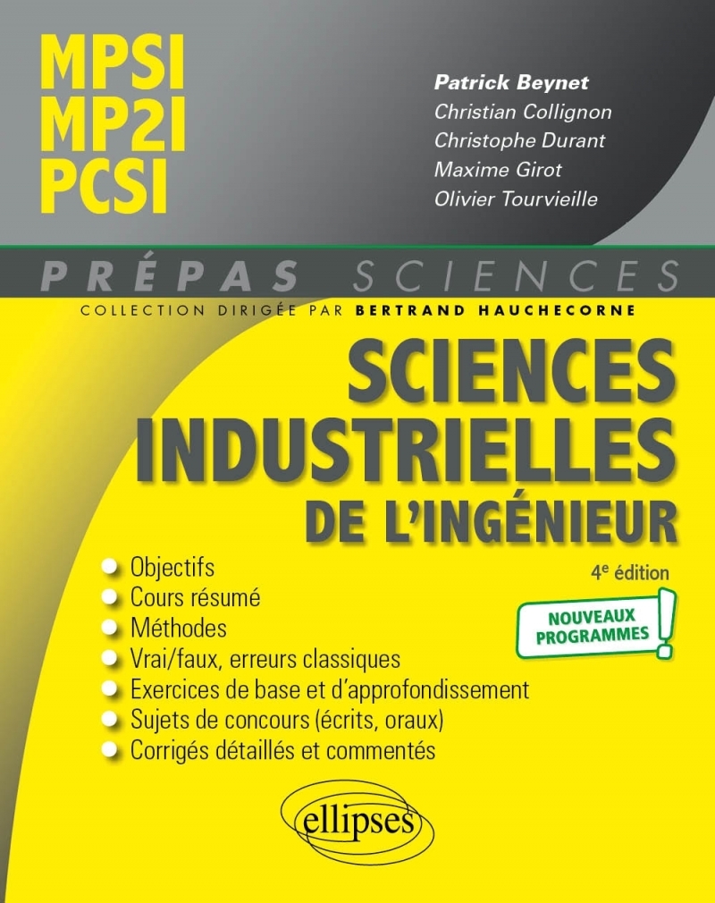 Sciences industrielles de l'ingénieur MPSI - MP2I - PCSI - Programme 2021