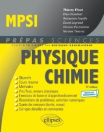 Physique-Chimie MPSI - Programme 2021