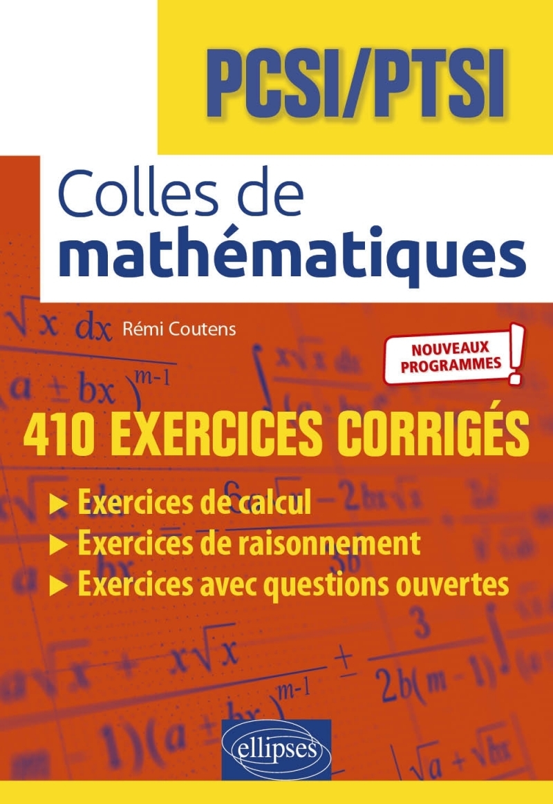 Colles de Mathématiques - PCSI - PTSI - Programme 2021