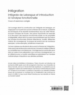 Intégration - Intégrale de Lebesgue et introduction à l’analyse fonctionnelle