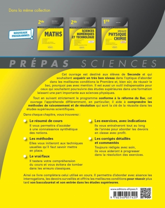 Physique-chimie - Seconde - Nouveaux programmes