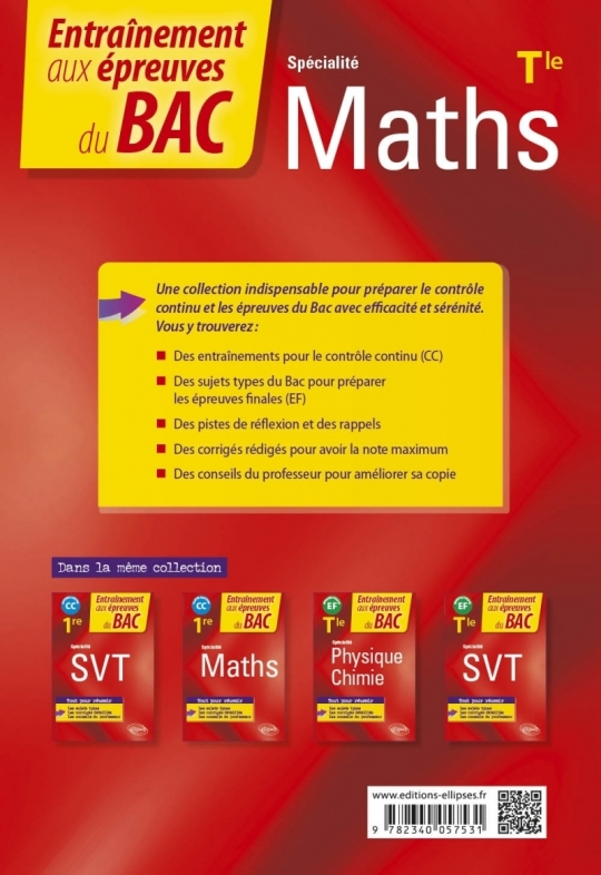 Spécialité Mathématiques - Terminale - EF épreuves finales Bac