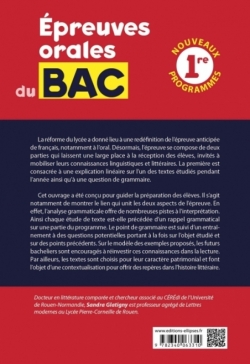 Français. Première. Epreuves orales du Bac