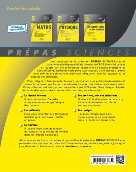 Chimie PC/PC* - Programme 2022