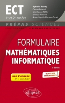 Formulaire Mathématiques - Informatique - ECT 1re et 2e années - Programme 2022