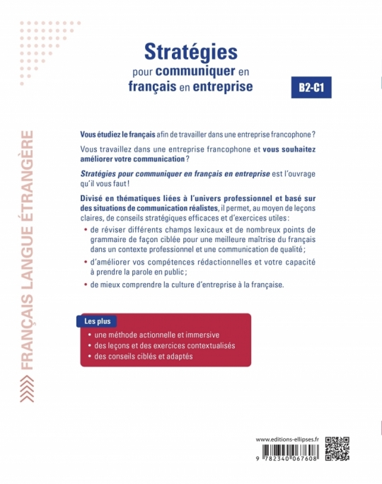 FLE (Français langue étrangère). Stratégies pour communiquer en français en entreprise. B2-C1