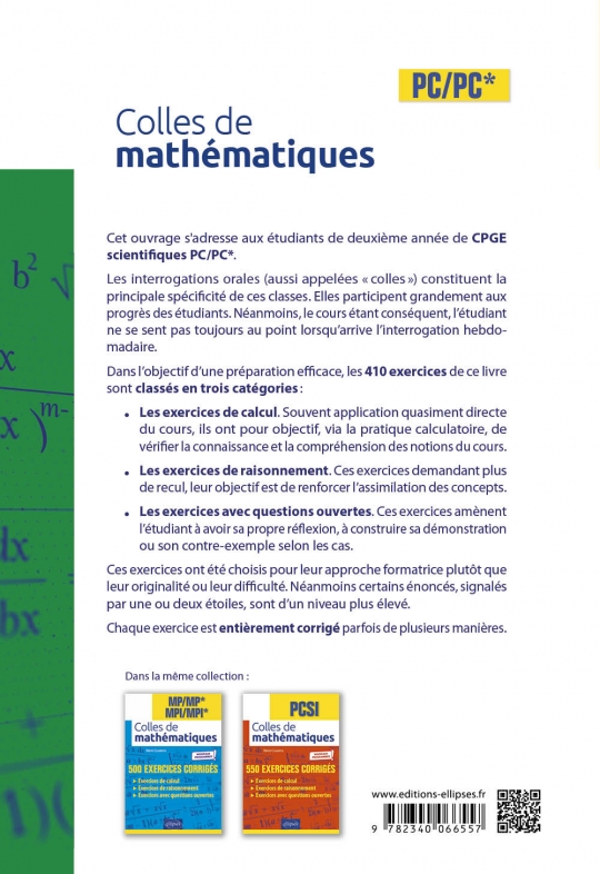 Colles de Mathématiques - PC/PC* - Programme 2022
